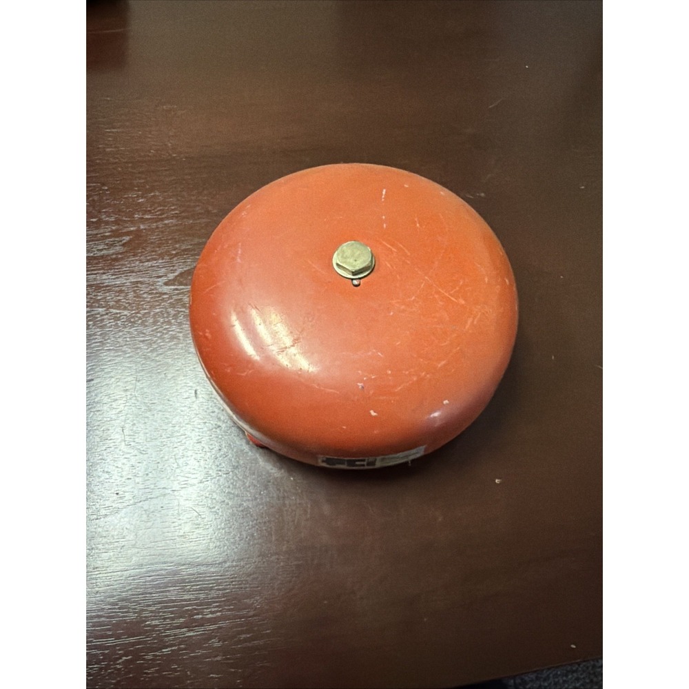 Vintage FCI Fire Bell Red Industrial Alarm Decor Parts Repair Firefighting